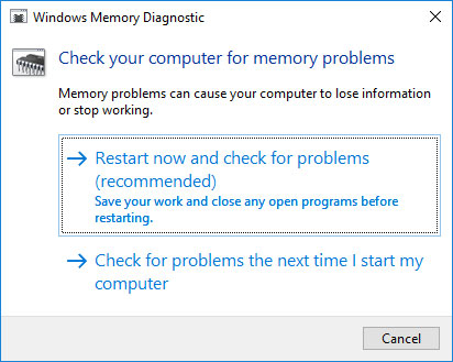 «NO_USER_MODE_CONTEXT» 0x0000000E: Start sprawdzania pamięci poleceniem wykonać